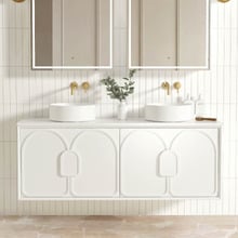 Laguna MKII 1500mm Wall Hung Double Vanity with Solid Surface Countertop